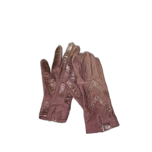 Isotoner by Aris Brown Leather Gloves with Knit Back - One Size - Picture 3 of 8
